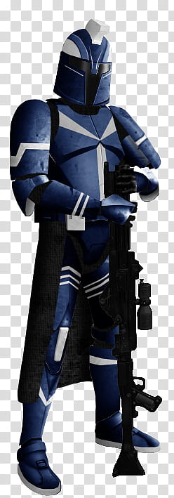 Commander Vlieg, blue Star Wars Trooper transparent background PNG clipart