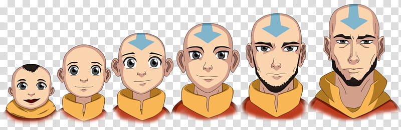 Avatar Aang Aging transparent background PNG clipart