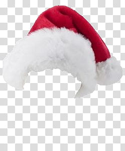 XMAS HATS, red and white hat transparent background PNG clipart