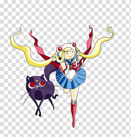 Hora de Aventura Pedidio, Sailor Moon and Luna transparent background PNG clipart