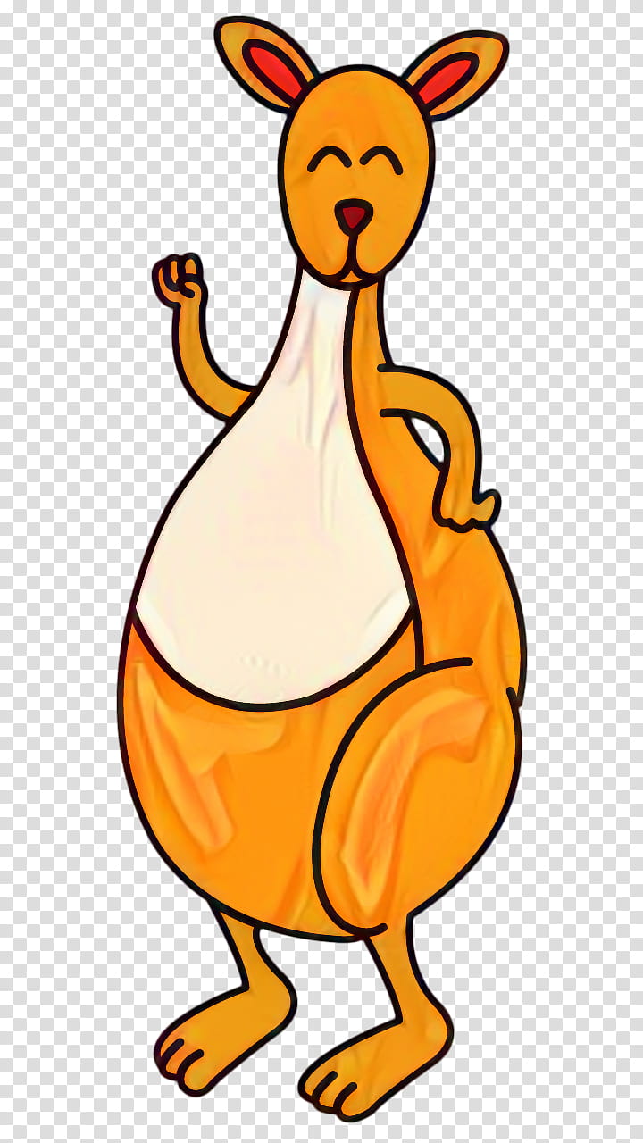 Kangaroo, Macropods, Beak, Cartoon, Animal, Orange Sa transparent background PNG clipart