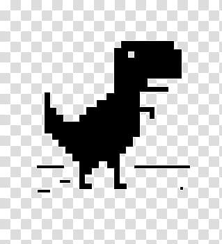 Dinosaurio de Google Chrome En, black dinosaur illustration transparent background PNG clipart