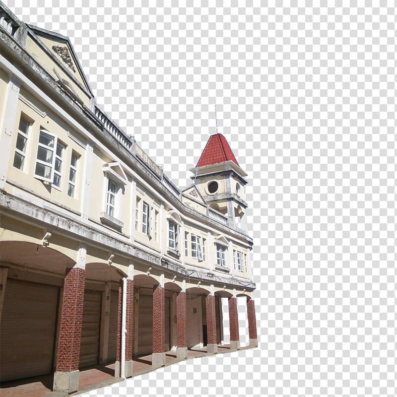 Architecture, white and brown -storey building transparent background PNG clipart