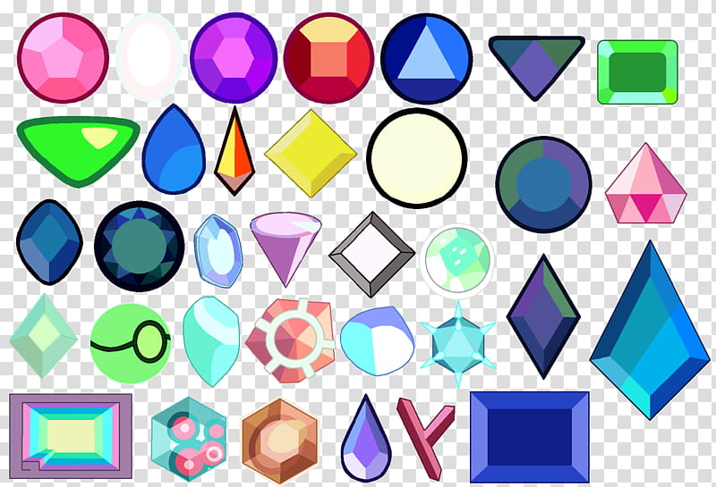 Gemstone Bases, assorted-color badges transparent background PNG clipart