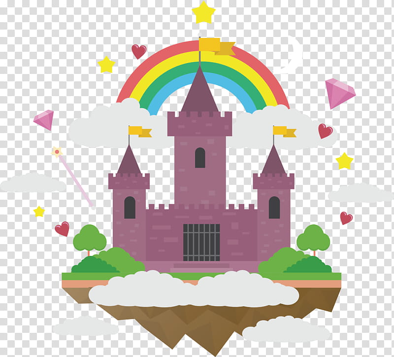 Tooth Fairy, Castle, Fairy Tale, Drawing, Cartoon, Pink transparent background PNG clipart