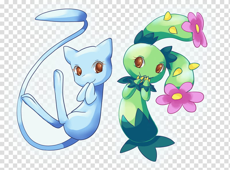 Mew and Maractus, Mew and Maractus Pokemon transparent background PNG clipart
