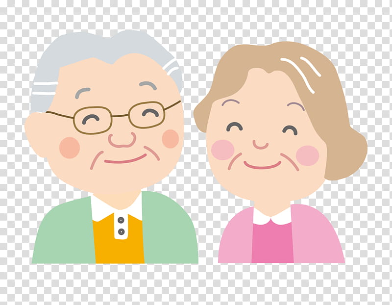 Happy Face, Old Age, Mother, Parent, Grandfather, Grandmother, Daughter,  Cartoon transparent background PNG clipart | HiClipart
