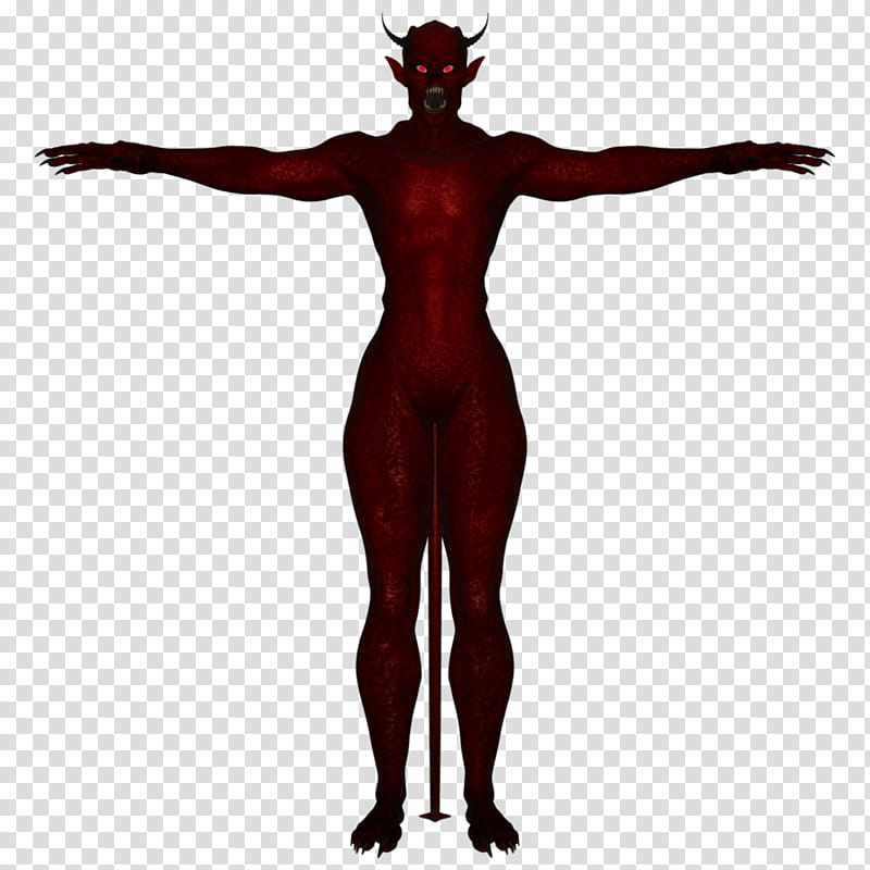 DAZ D (Studio): The Red Devil (Front View) transparent background PNG clipart