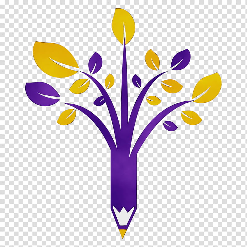 purple violet yellow flower plant, Watercolor, Paint, Wet Ink, Crocus, Pedicel transparent background PNG clipart