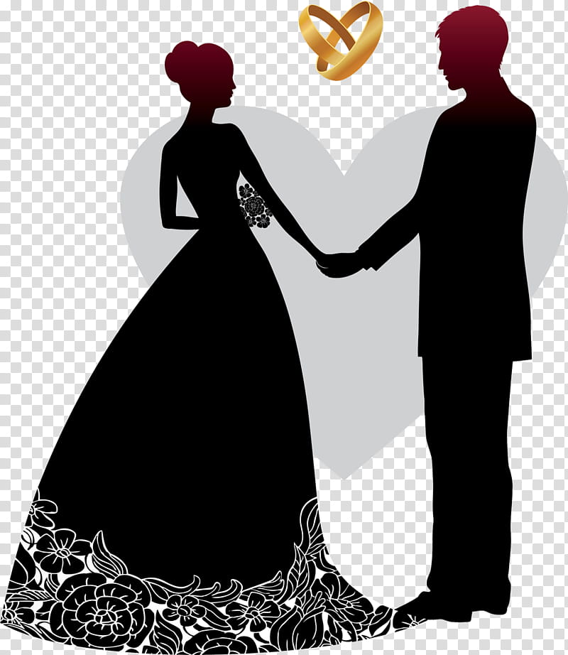 Bride And Groom, Wedding Invitation, Bridegroom, Marriage, Wedding Reception, Weddings In India, Silhouette, Wedding Dress transparent background PNG clipart
