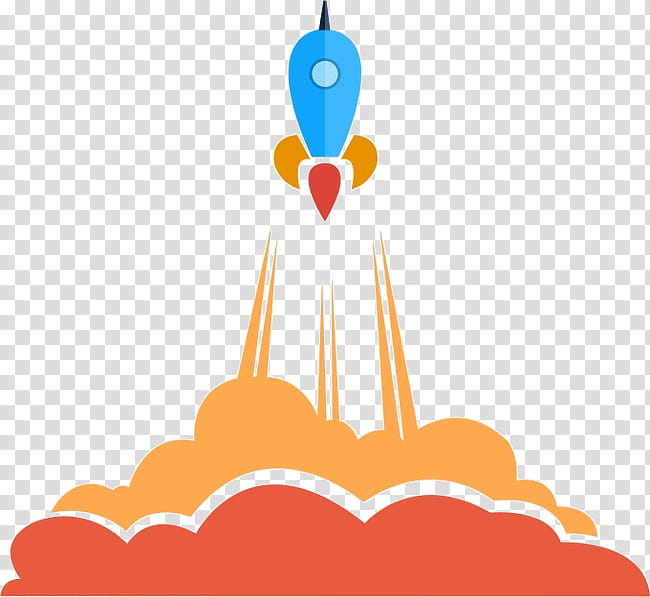 Cartoon Rocket, Rocket Launch, Launch Pad, Space Launch, Advertising, Orange, Logo transparent background PNG clipart