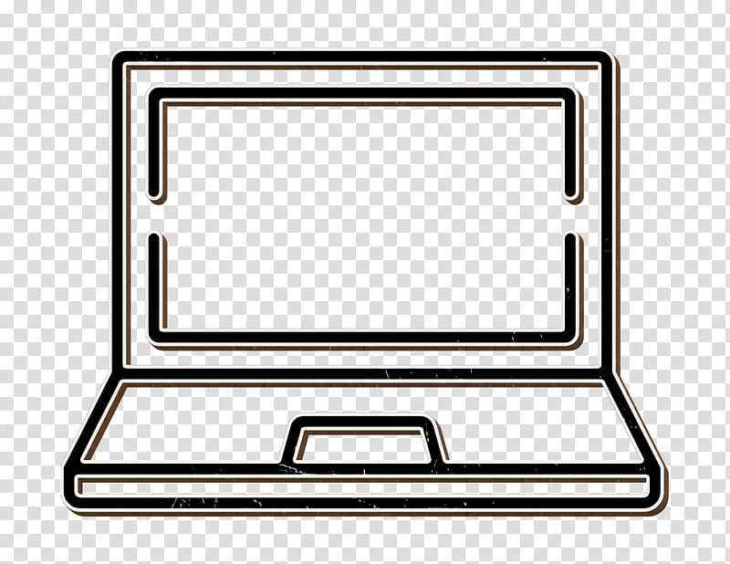 Computer Components icon Laptop icon, Line, Rectangle, Square transparent background PNG clipart