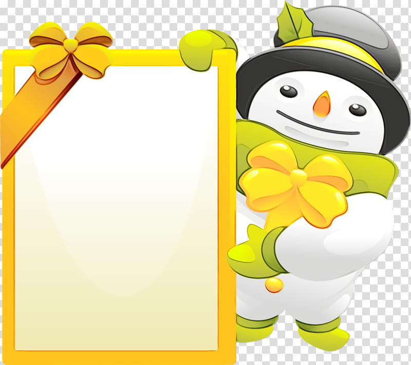 yellow, Christmas Snowman, Winter
, Watercolor, Paint, Wet Ink, Cartoon transparent background PNG clipart