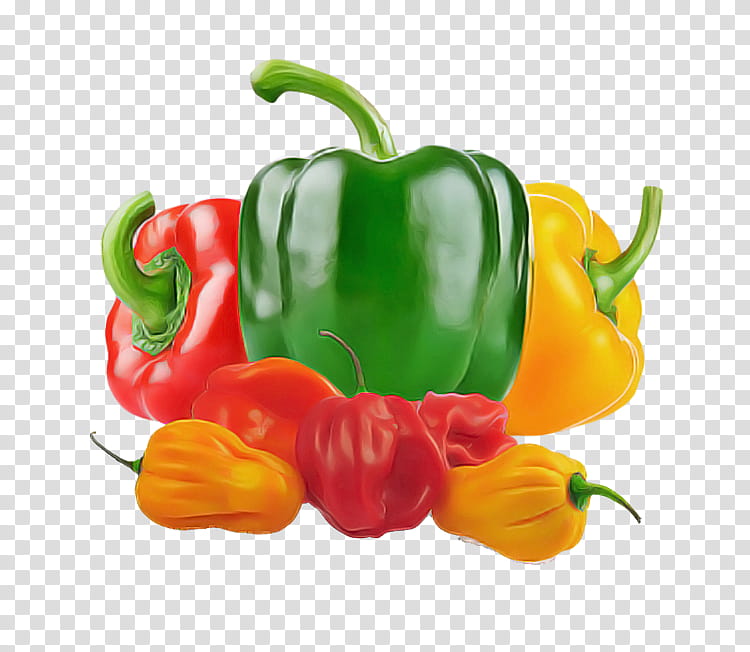 natural foods bell pepper pimiento yellow pepper capsicum, Vegetable, Chili Pepper, Red Bell Pepper, Habanero Chili transparent background PNG clipart