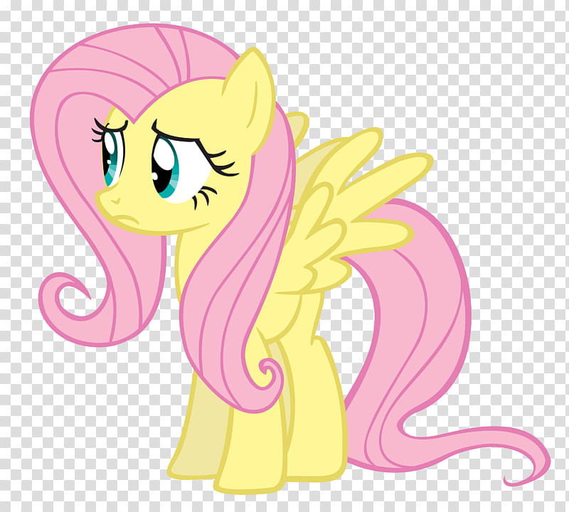 Fluttershy, yellow and pink My Little Pony transparent background PNG clipart