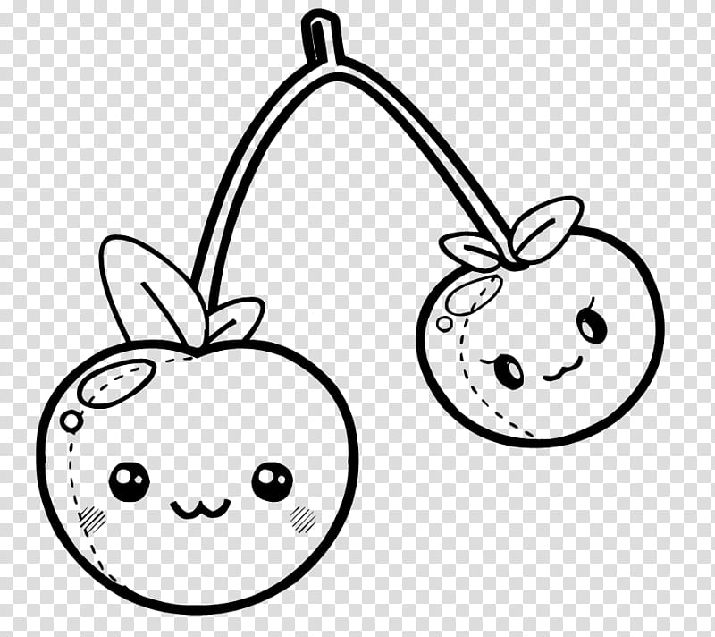 Cute, cherry fruit illustration transparent background PNG clipart