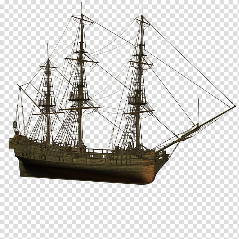 Pirate Ships II , brown boat transparent background PNG clipart