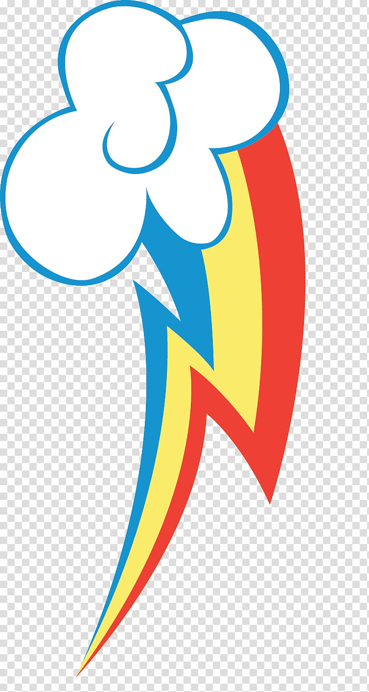 Rainbow Dash Cutie mark, rainbow and white clouds art transparent background PNG clipart