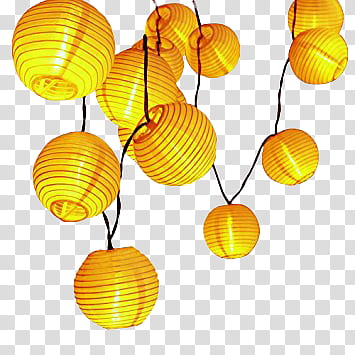 illustration of yellow lanterns transparent background PNG clipart