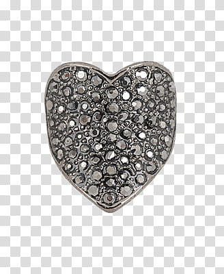 grey heart black gemstone decor transparent background PNG clipart