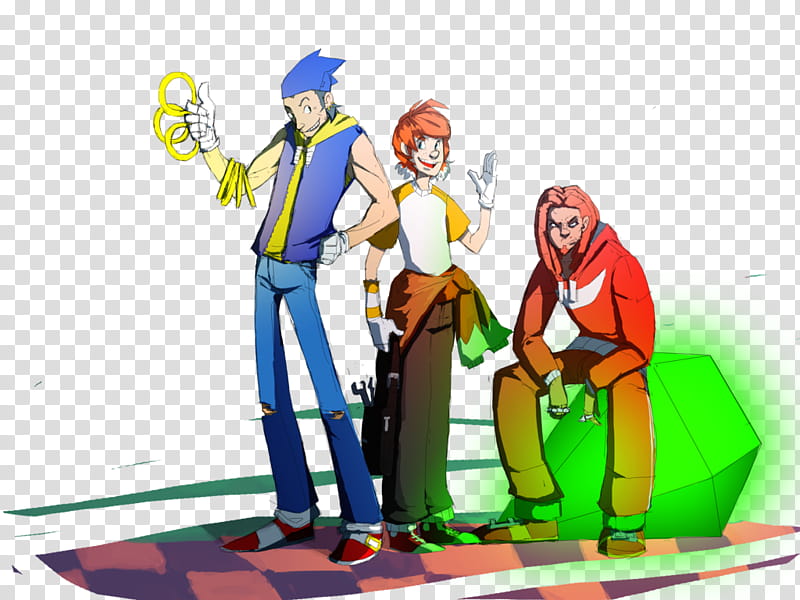 Green Hill Zone, three men characters transparent background PNG - Bộ ba nhân vật của Green Hill Zone sẽ trở nên thật sinh động và sống động hơn với phiên bản transparent PNG. Đặt những nhân vật này vào bất kỳ hình nền nào mà bạn thích và tạo nên một tác phẩm sáng tạo của riêng bạn! (Translation: The trio of characters from Green Hill Zone will come alive and vivid with the transparent PNG version. Put these characters into any background you like and create your own creative work!)