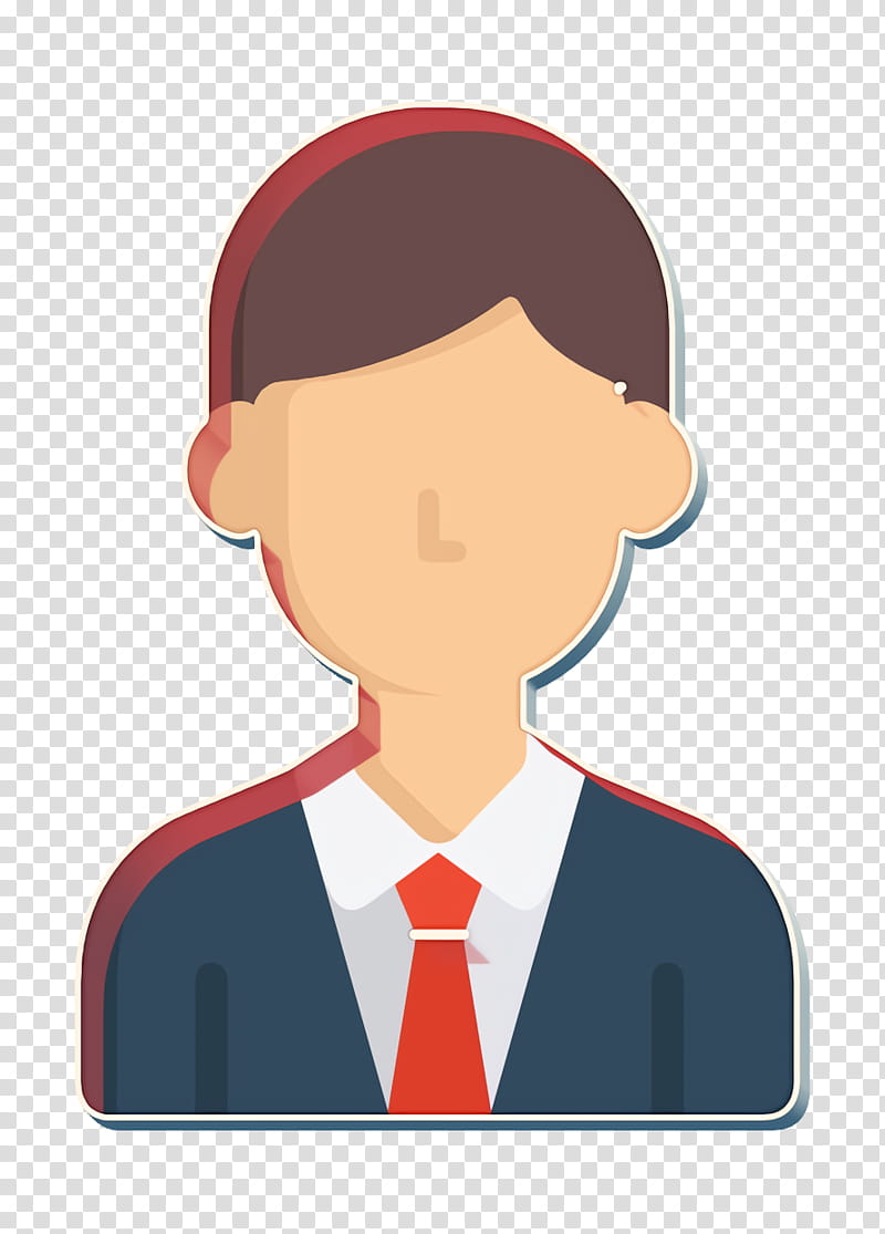 Business and office icon Man icon, Cartoon transparent background PNG clipart