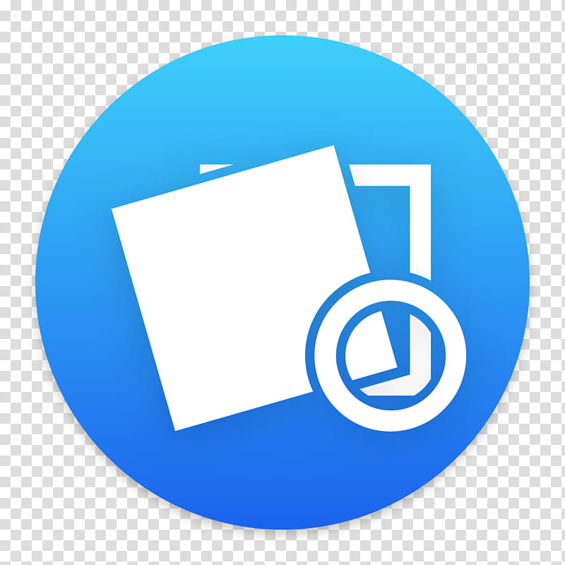 Clay OS  A macOS Icon, Preview, round white and blue paper illustration transparent background PNG clipart