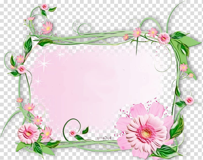 Background Watercolor Frame, Paint, Wet Ink, Floral Design, Frames, Rectangle, Pink M, Plant transparent background PNG clipart