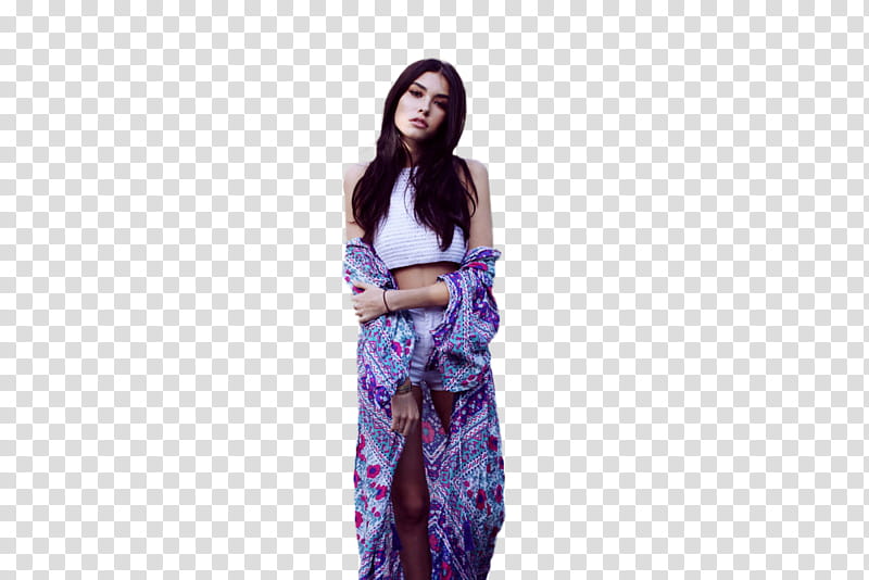 MADISON BEER, women's white crop top transparent background PNG clipart