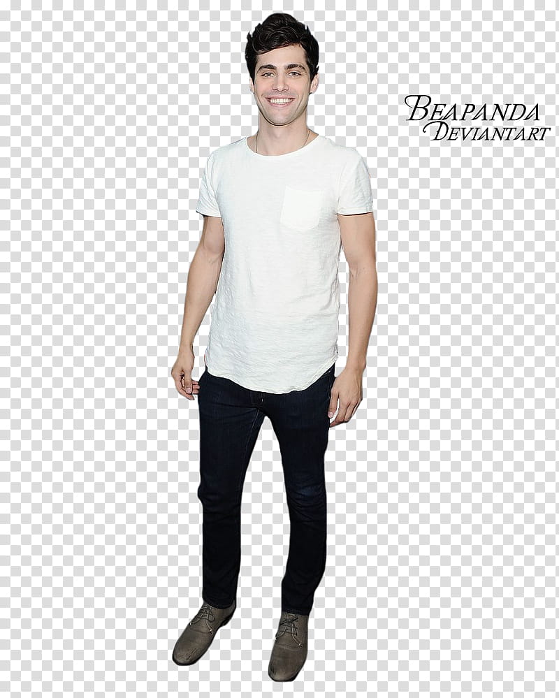 Matthew Daddario, man in white crew-neck shirt transparent background PNG clipart