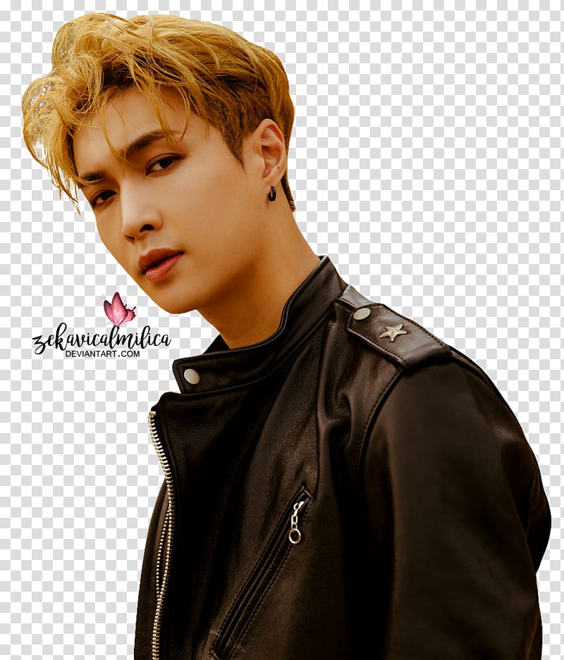 EXO Lay Don t Mess Up My Tempo, man wearing black leather jacket transparent background PNG clipart