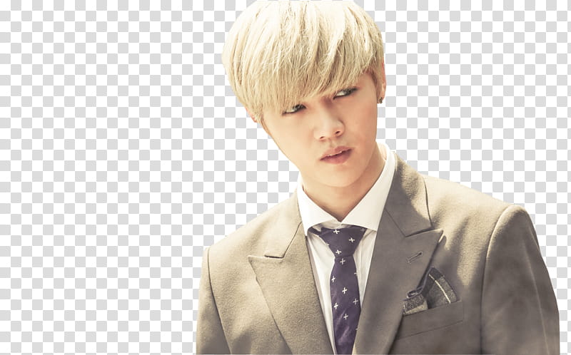 RENDER EXO LUHAN FOR MCM , man in black notched-lapel suit jacket transparent background PNG clipart