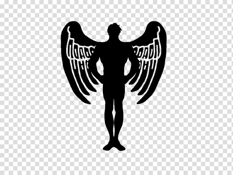 Male Angel Fairy Silhouette , man with wings illustration transparent background PNG clipart