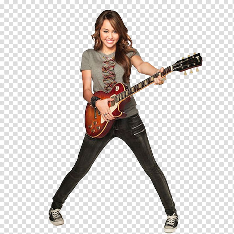 Miley Cyrus, Miley Cyrus playing guitar transparent background PNG clipart