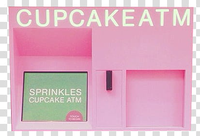 x, pink Cupcake ATM transparent background PNG clipart