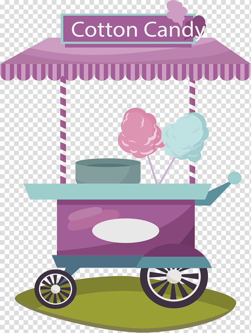 cartoon cotton candy stand