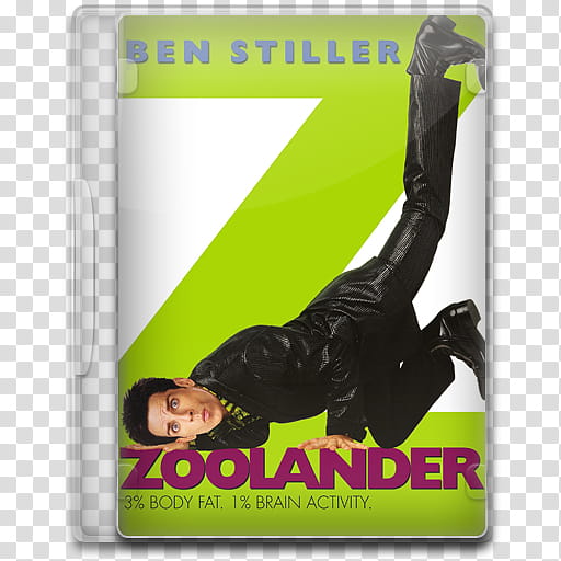 Movie Icon Mega , Zoolander, Ben Stiller DVD case transparent background PNG clipart