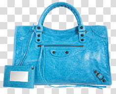 LightBlue Blue Bags, blue leather two-way handbag transparent background PNG clipart