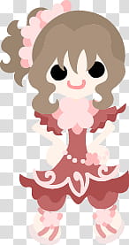 The icons of cute girls in cute dress, himawari-girl- transparent background PNG clipart