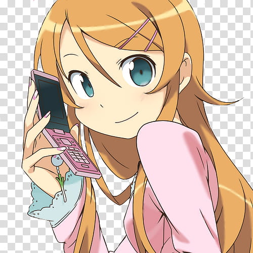 Kirino Phone Headshot, Ga konna ni kawaii wake transparent background PNG clipart