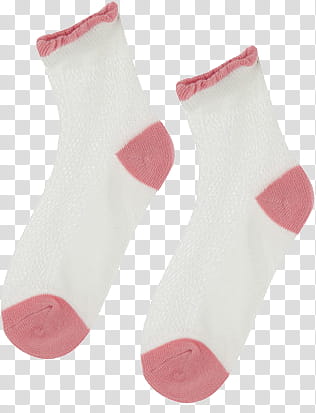 AESTHETIC, pair of white socks transparent background PNG clipart