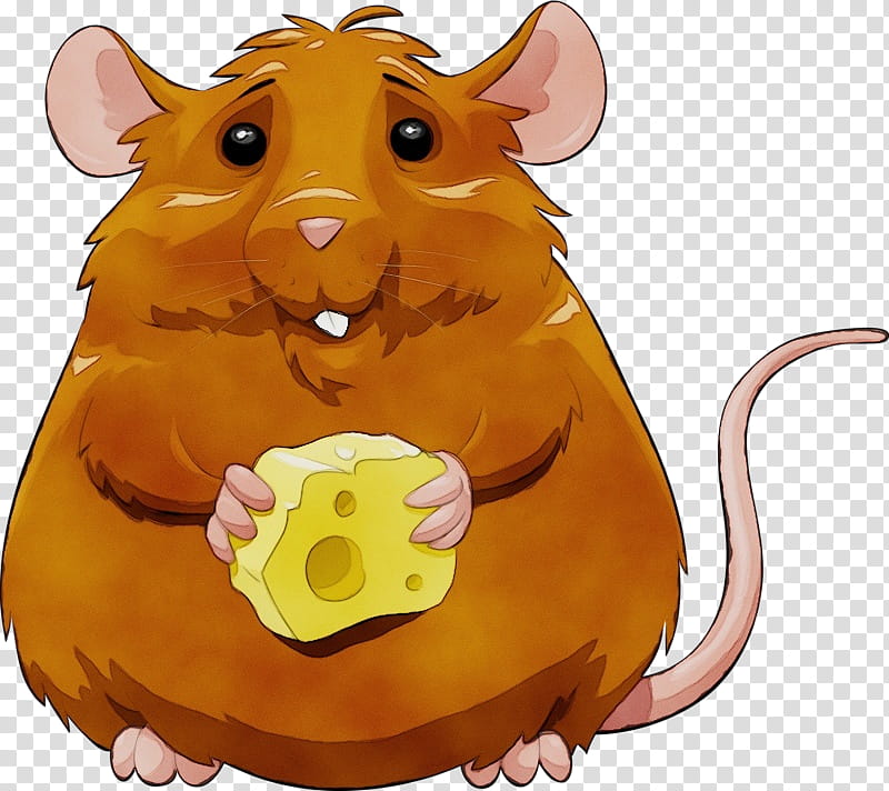 Computer mouse Cartoon Drawing GIF, Watercolor, Paint, Wet Ink, Rat, Hamster, Muroidea, Muridae transparent background PNG clipart