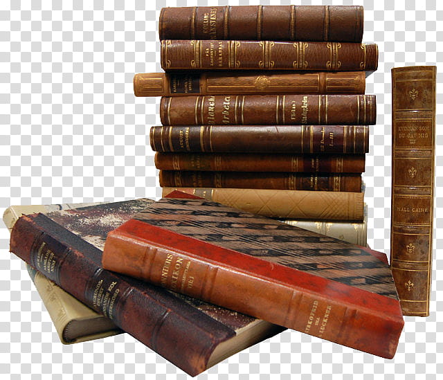 Things found in the study, brown book lot transparent background PNG clipart