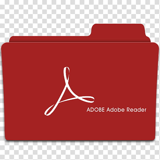 Adobe program ico, red Adobe Adobe Reader folder icon transparent background PNG clipart