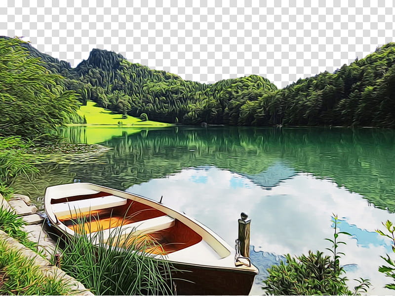 natural landscape nature water water resources nature reserve, Watercolor, Paint, Wet Ink, Water Transportation, Reservoir, Lake, Lake District transparent background PNG clipart