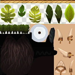 D Model Maui Model From Moana, green leaves transparent background PNG clipart