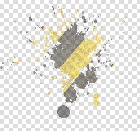 Splash brushes s, yellow and gray abstract atwork transparent background PNG clipart