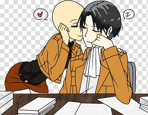 Levi x OC Base, kissing couple transparent background PNG clipart