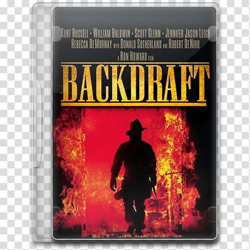 Movie Icon Mega , Backdraft, BackDraft DVD case transparent background PNG clipart