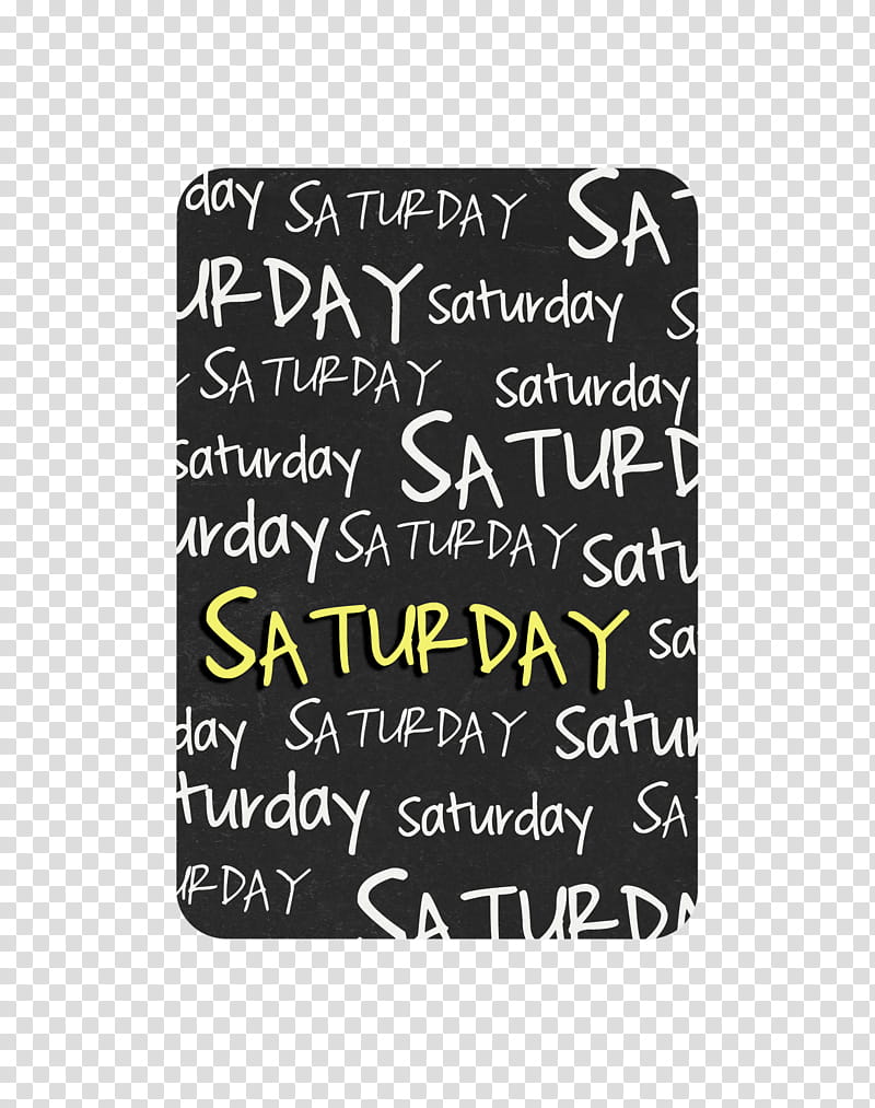 During the Week Journal Cards, Saturday text transparent background PNG clipart